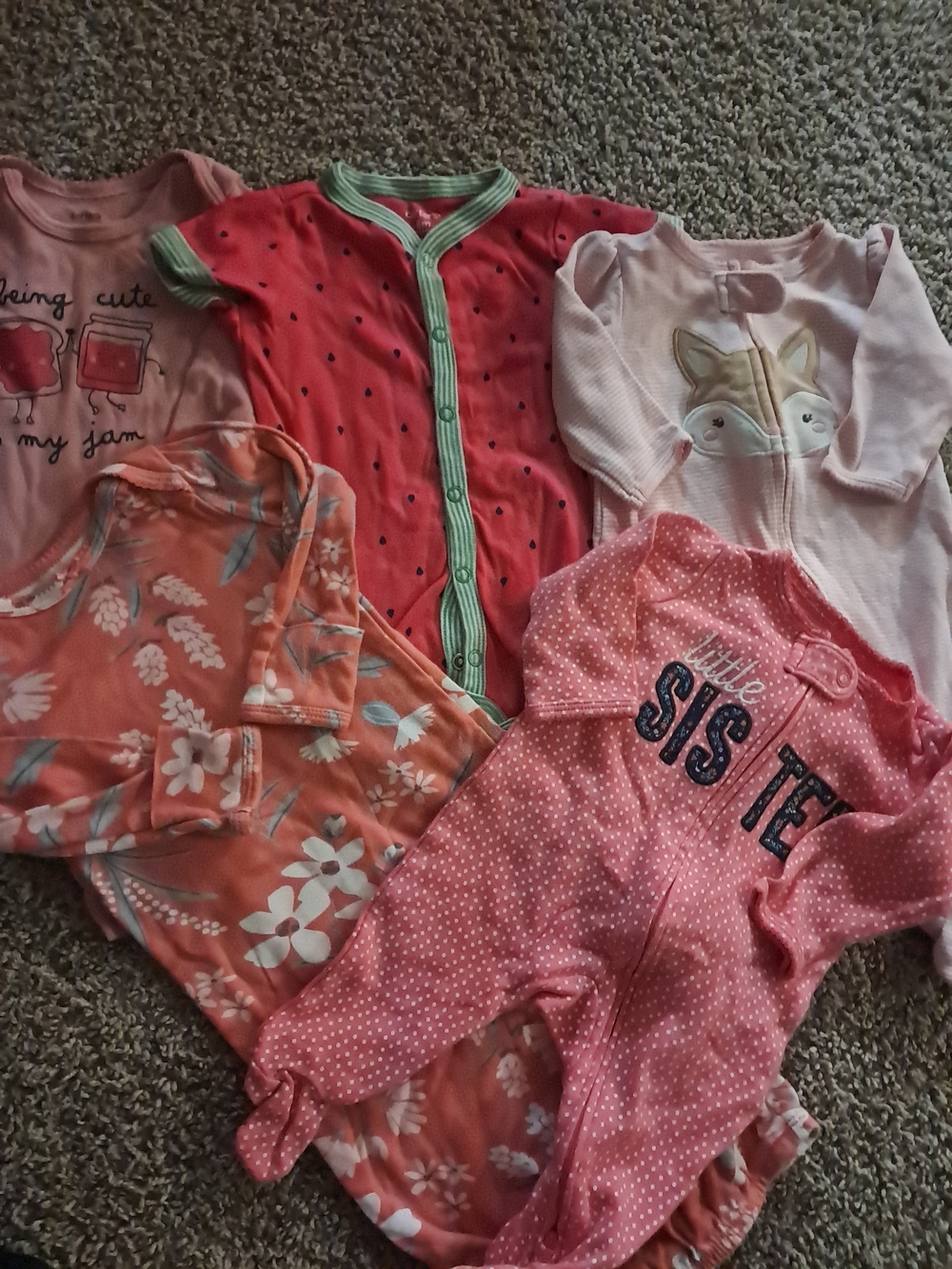 Carter's Pink & Coral Mixed Baby One-Pieces Pack